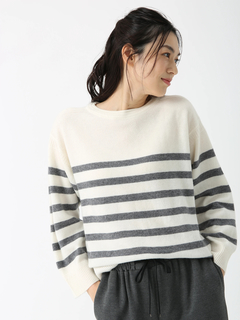 PINORE(ピノーレ) |カシル ボーダー ニット プルオーバー セーター