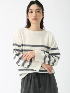 PINORE(ピノーレ) |カシル ボーダー ニット プルオーバー セーター