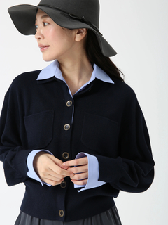 PINORE(ピノーレ) |コルティ フェイクレイヤード ニット カーディガン