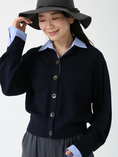 PINORE(ピノーレ) |コルティ フェイクレイヤード ニット カーディガン