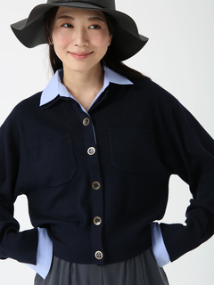 PINORE(ピノーレ) |コルティ フェイクレイヤード ニット カーディガン