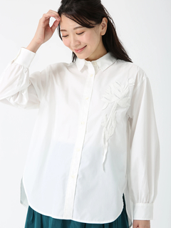 PINORE(ピノーレ) |エンブコットン ブラウス シャツ
