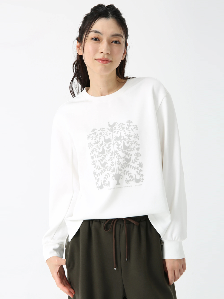 PINORE(ピノーレ) |フロッキープリント ロンT Tシャツ カットソー