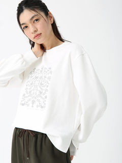 PINORE(ピノーレ) |フロッキープリント ロンT Tシャツ カットソー