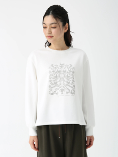PINORE(ピノーレ) |フロッキープリント ロンT Tシャツ カットソー
