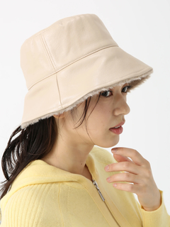 PINORE(ピノーレ) |リバーシブル エコファー バケット ハット 帽子