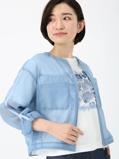 JUDY COLLECTION(ジュディコレクション) |【３５周年記念】クリア オーガンジー ジャケット ブルゾン