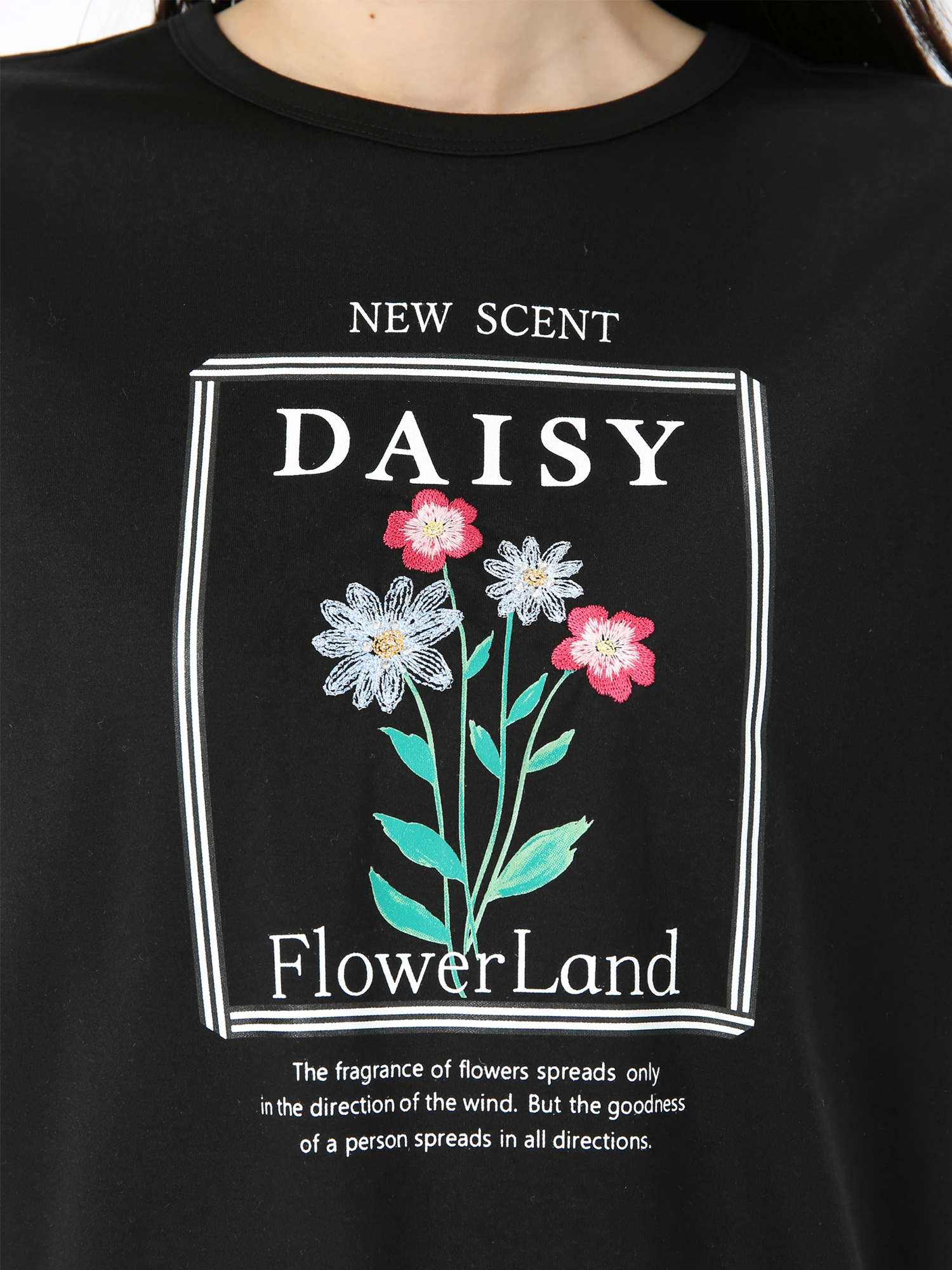 Tシャツ・カットソー PERHAPSBYANNA DAISY PAINT T-SHIRT(2COLOR) VS-2018_bone-dusty-rose-