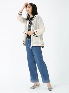 JUDY COLLECTION(ジュディコレクション) |3Dアイレット ニット パーカー フーディ