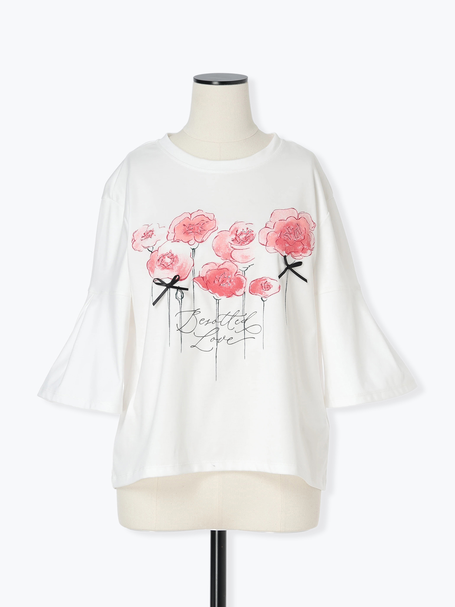 日本製】シングルフラワー Tシャツ プリントT ｜ JUDY COLLECTION