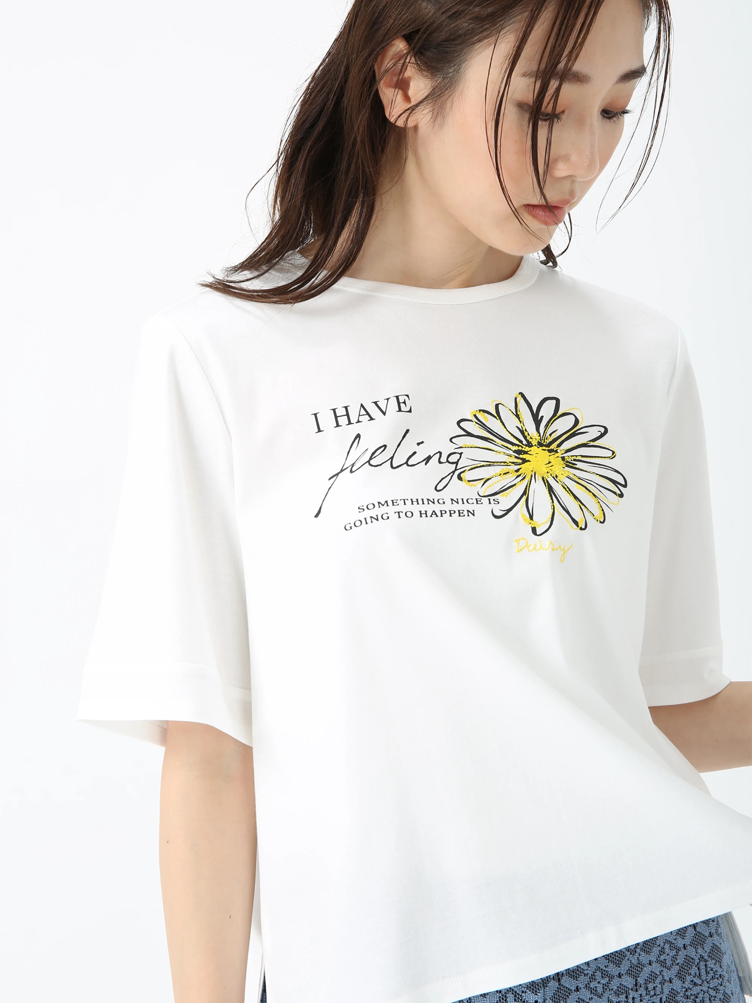 日本製】デイジー フラワー Tシャツ プリントT ｜ JUDY COLLECTION 