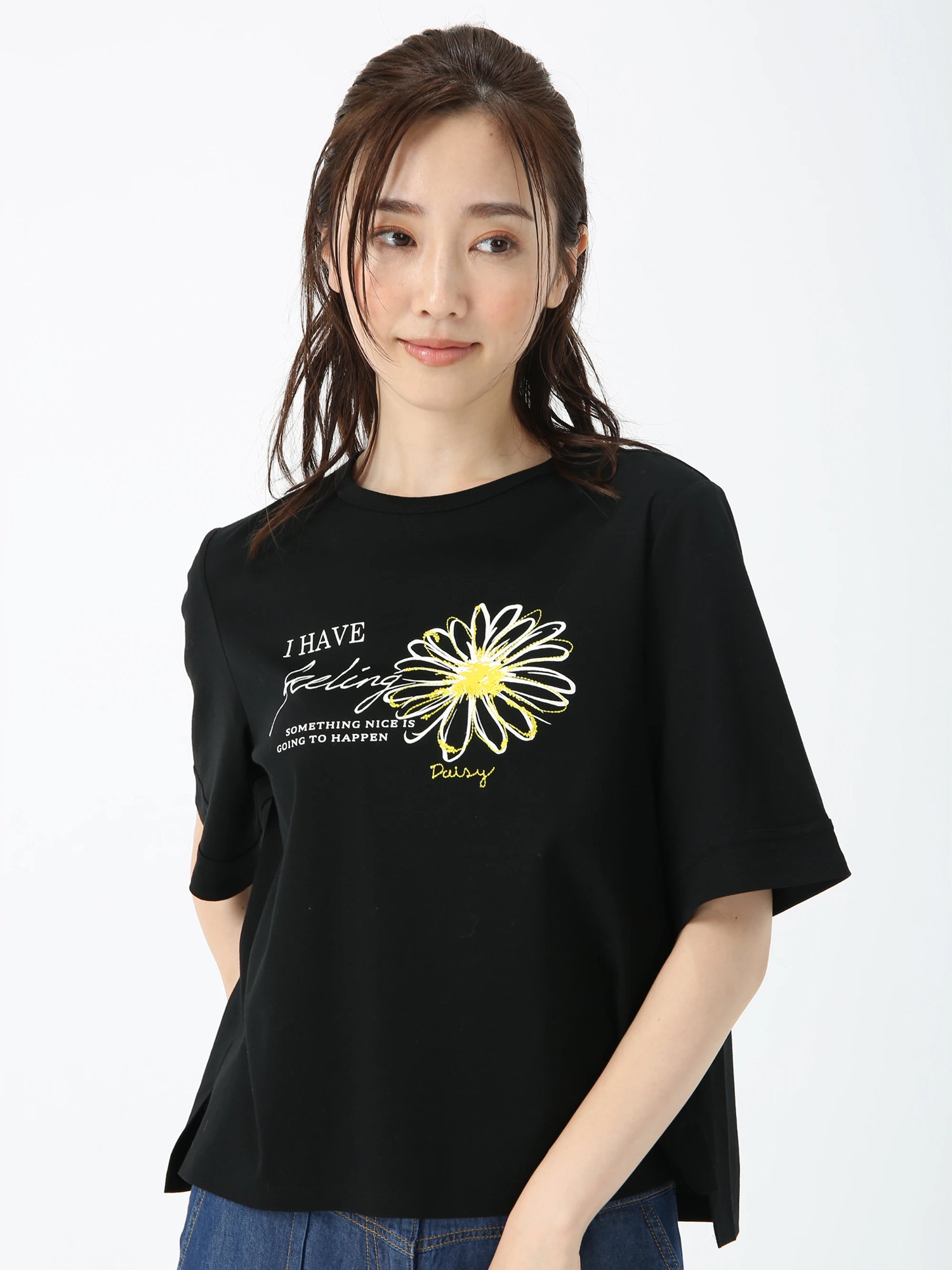 t出品 デイジー フラワー Tシャツ プリントT ｜ JUDY COLLECTION