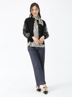 JUDY COLLECTION(ジュディコレクション) |FASACコラボ アニマルフラワー リボン付き ブラウス シャツ