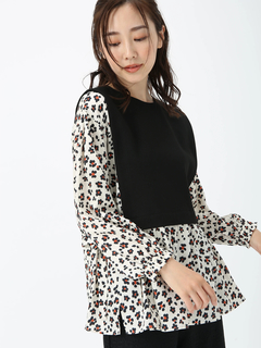 JUDY COLLECTION(ジュディコレクション) |FASACコラボ アニマルフラワー フェイクレイヤード ブラウス シャツ