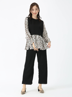 JUDY COLLECTION(ジュディコレクション) |FASACコラボ アニマルフラワー フェイクレイヤード ブラウス シャツ