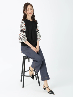 JUDY COLLECTION(ジュディコレクション) |【日本製】FASACコラボ アニマルフラワー プルオーバー ブラウス シャツ