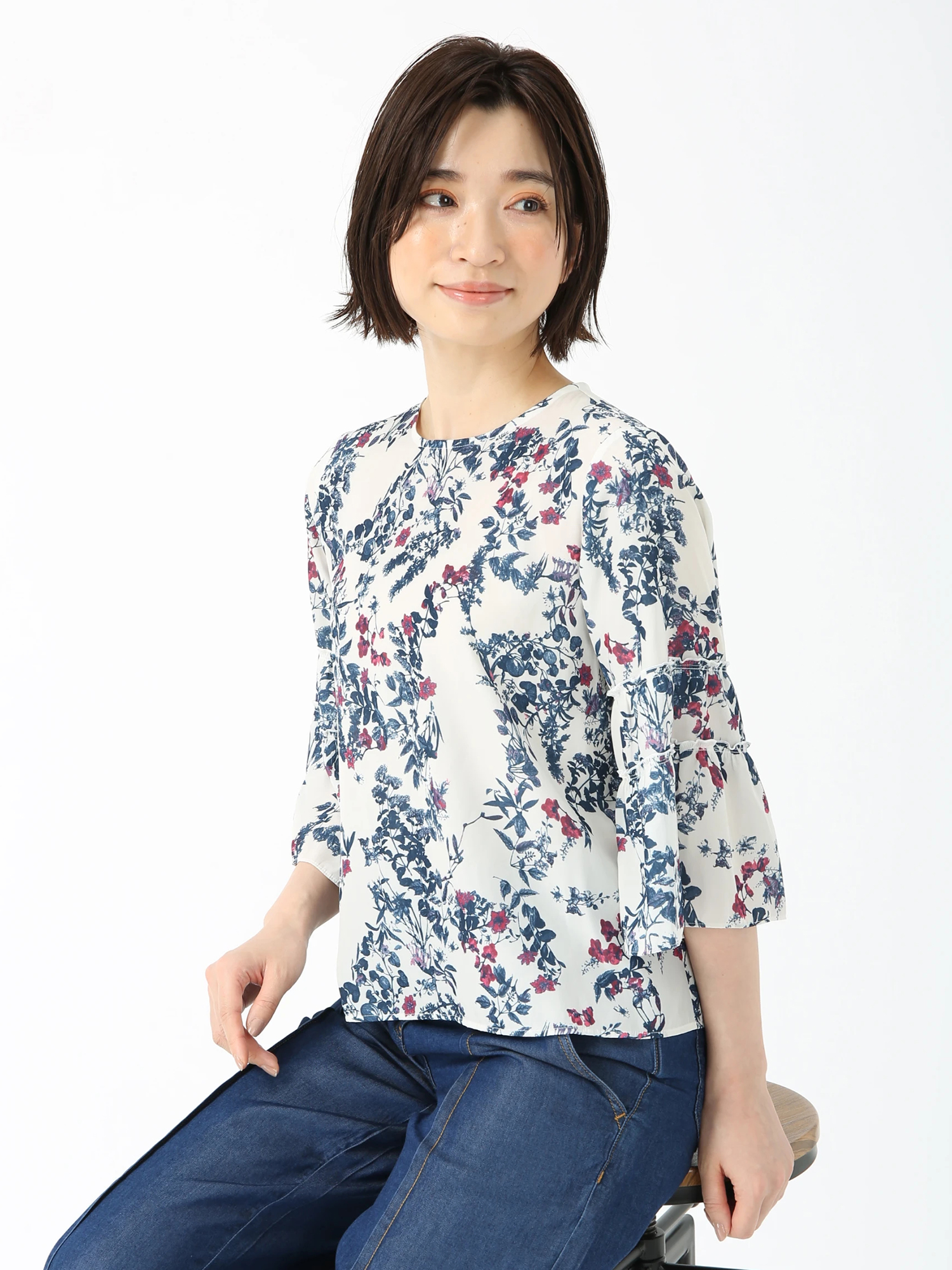 日本製】ガーデンフラワー ブラウス プルオーバー ｜ JUDY COLLECTION