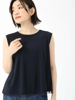 JUDY COLLECTION(ジュディコレクション) |【日本製】ハイツイストジャージ ノースリーブ プルオーバー