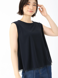 JUDY COLLECTION(ジュディコレクション) |【日本製】ハイツイストジャージ ノースリーブ プルオーバー