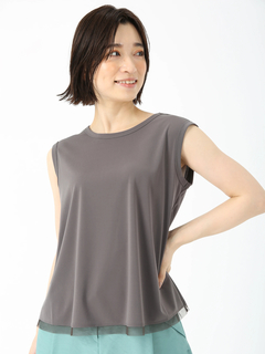 JUDY COLLECTION(ジュディコレクション) |【日本製】ハイツイストジャージ ノースリーブ プルオーバー