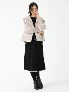JUDY COLLECTION(ジュディコレクション) |リッチアセテート ボートネック パイピング ニット セーター