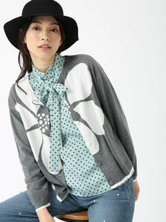 JUDY COLLECTION(ジュディコレクション) |フラワーシルエット カーディガン