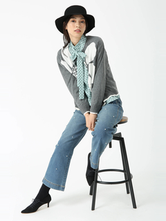 JUDY COLLECTION(ジュディコレクション) |フラワーシルエット カーディガン