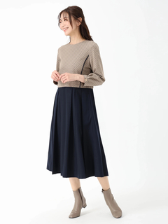 美品 モラビトブラン 長袖 ワンピース ラビットファー グレー 38 MORABITO BLANC(モラビトブラン)｜ワンピース アイテム一覧｜.K