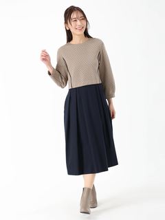 JUDY COLLECTION(ジュディコレクション) |タイルジャガード ワンピース ドレス