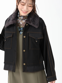 JUDY COLLECTION(ジュディコレクション) |デニムタフタ ジャケット ブルゾン