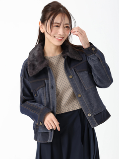 JUDY COLLECTION(ジュディコレクション) |デニムタフタ ジャケット ブルゾン