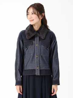 JUDY COLLECTION(ジュディコレクション) |デニムタフタ ジャケット ブルゾン