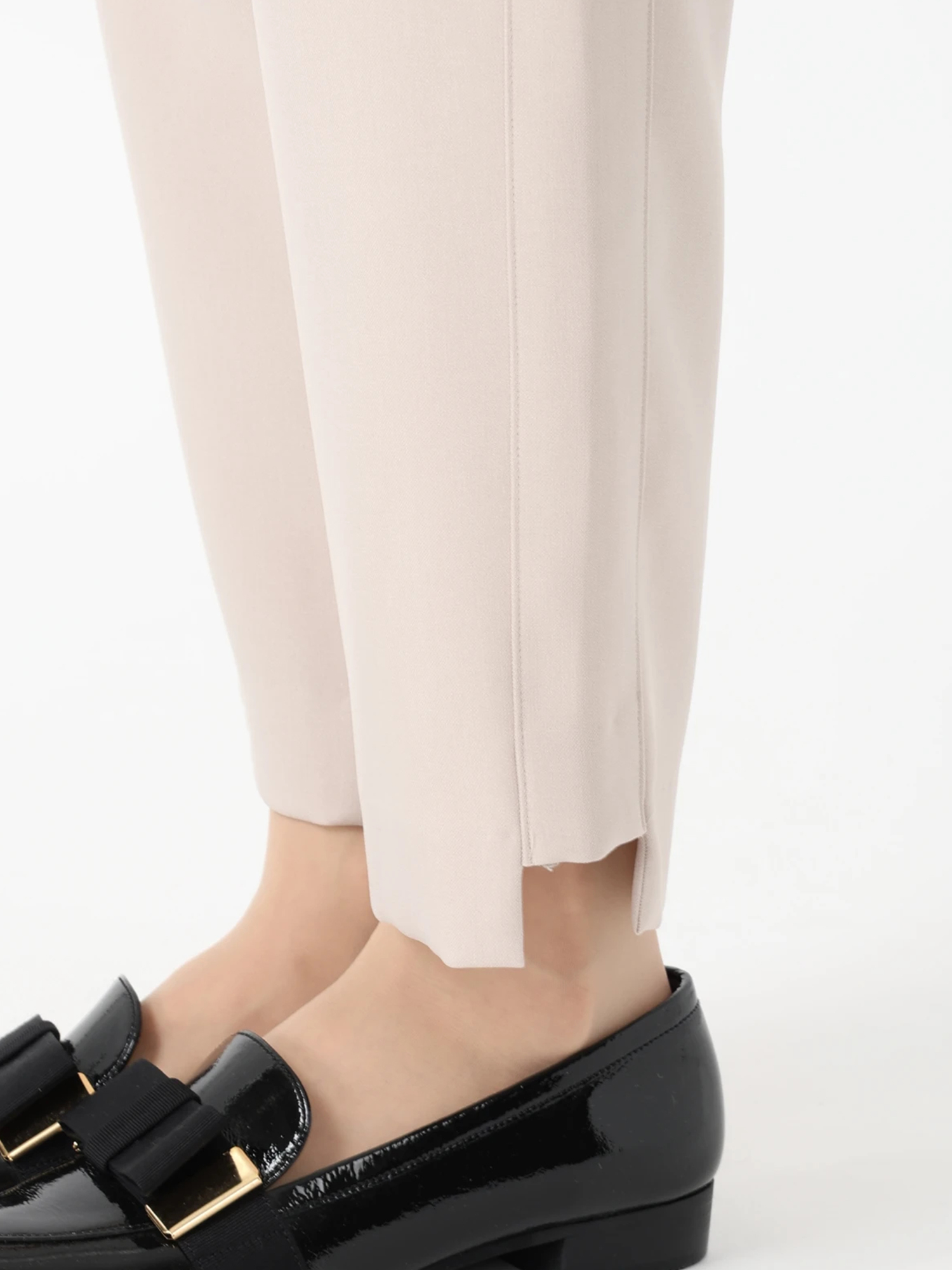 パンツ pudding 強撚スムース ドット&ストライププリントバルーンパンツ