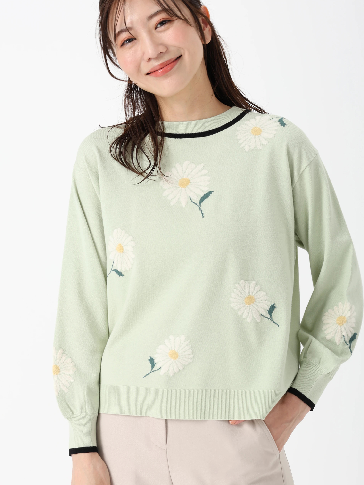 JUDY ジュディコレクション ニット トップス カーディガン バイカラー JUDY ジュディコレクション ニット トップス カーディガン バイカラー