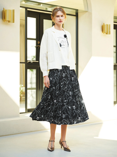 JUDY COLLECTION(ジュディコレクション) |【カタログ掲載】ステンドジオメ／ウィスパーフルールプリント スカート