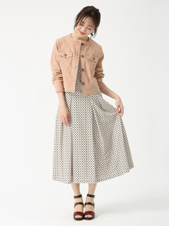 JUDY COLLECTION(ジュディコレクション) |【カタログ掲載】ステンドジオメ／ウィスパーフルールプリント スカート