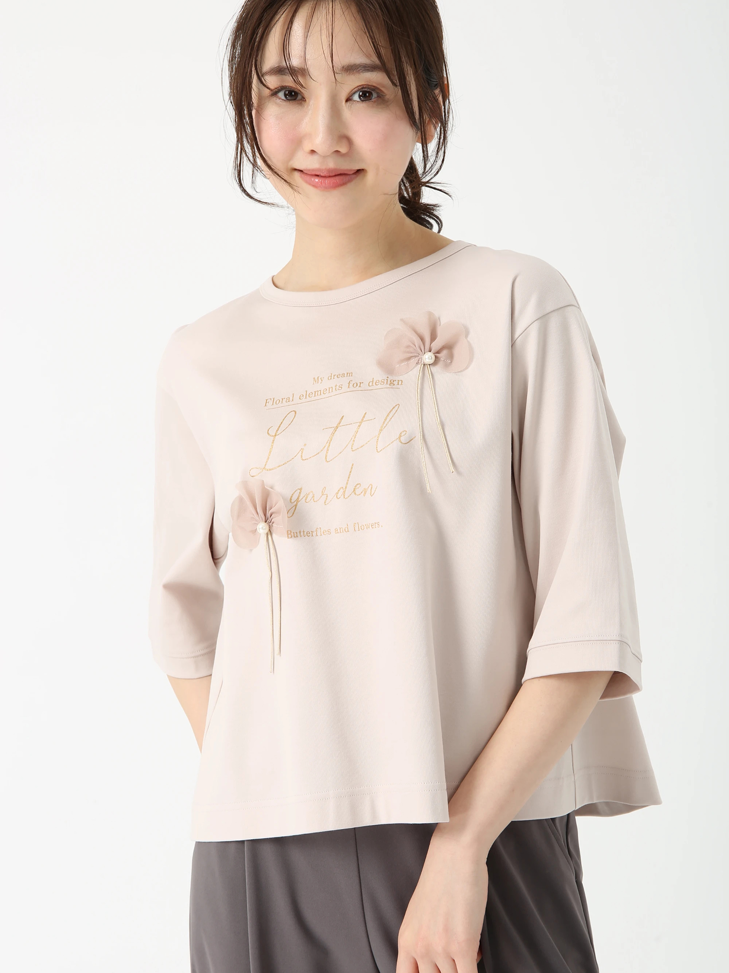 フラワーモチーフ ウィスパーフルール Tシャツ ｜ JUDY COLLECTION 