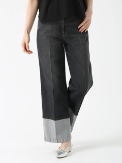 JUDY COLLECTION(ジュディコレクション) |【カタログ掲載】スソ切替 デニム キャンバス パンツ