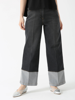 JUDY COLLECTION(ジュディコレクション) |【カタログ掲載】スソ切替 デニム キャンバス パンツ