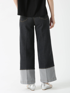 JUDY COLLECTION(ジュディコレクション) |【カタログ掲載】スソ切替 デニム キャンバス パンツ