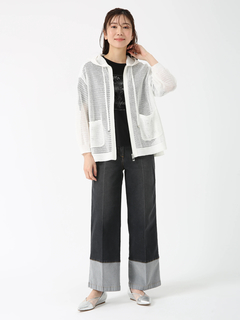 JUDY COLLECTION(ジュディコレクション) |【カタログ掲載】スソ切替 デニム キャンバス パンツ