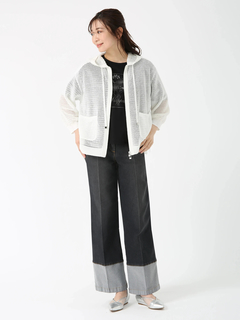 JUDY COLLECTION(ジュディコレクション) |【カタログ掲載】スソ切替 デニム キャンバス パンツ