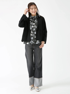 JUDY COLLECTION(ジュディコレクション) |【カタログ掲載】スソ切替 デニム キャンバス パンツ