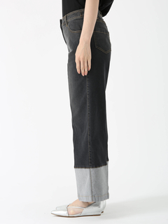 JUDY COLLECTION(ジュディコレクション) |【カタログ掲載】スソ切替 デニム キャンバス パンツ