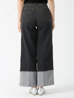 JUDY COLLECTION(ジュディコレクション) |【カタログ掲載】スソ切替 デニム キャンバス パンツ