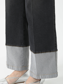 JUDY COLLECTION(ジュディコレクション) |【カタログ掲載】スソ切替 デニム キャンバス パンツ