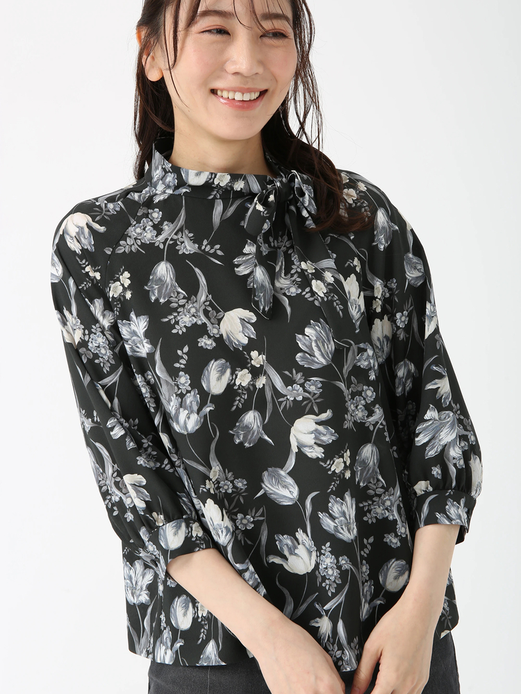 JUDY COLLECTION(ジュディコレクション) |チューリップ プリント ブラウス シャツ