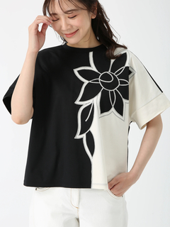 JUDY COLLECTION(ジュディコレクション) |【カタログ掲載】【日本製】モードフラワー Tシャツ