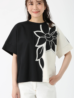 JUDY COLLECTION(ジュディコレクション) |【カタログ掲載】【日本製】モードフラワー Tシャツ