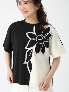 JUDY COLLECTION(ジュディコレクション) |【カタログ掲載】【日本製】モードフラワー Tシャツ